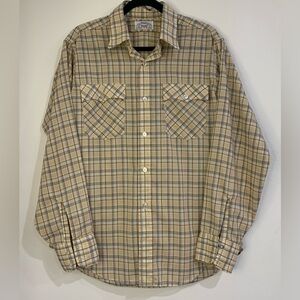 LEVI'S Men's Standard Fit Western Wear Button Down Size Large Tan Rodeo Western